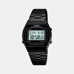 Vintage Unisex Black Digital Stainless Steel Watch D180 - B640WB-1ADF