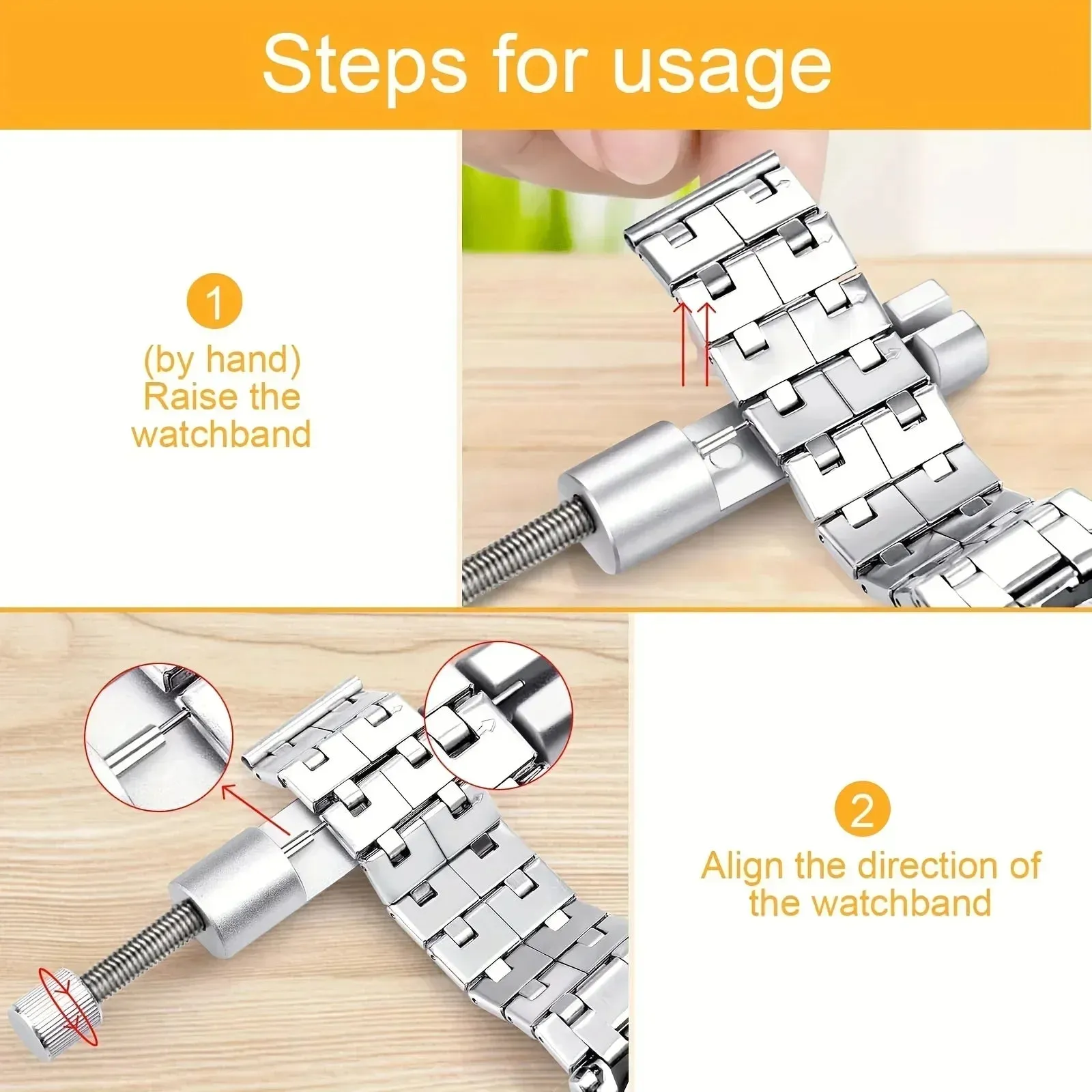 Watch Repair Tool Set Watch Link Band Slit Strap Bracelet Chain Pin Remover