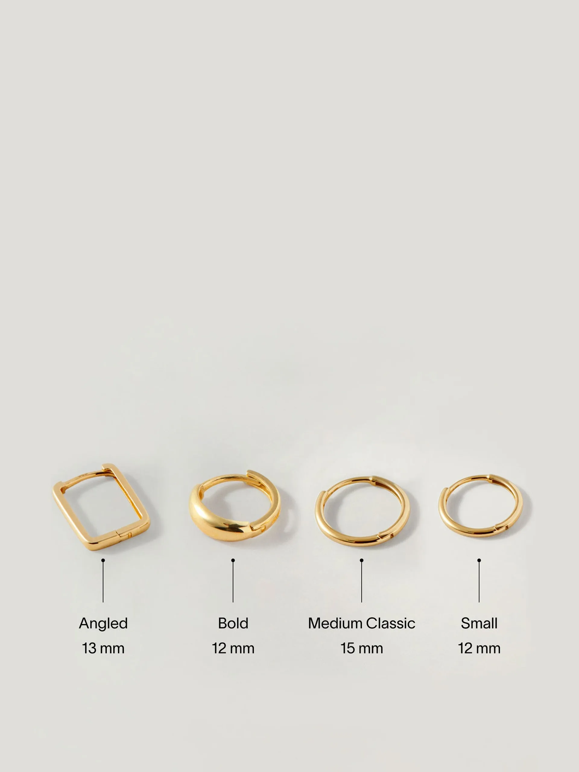 White gold medium classic hoop earrings