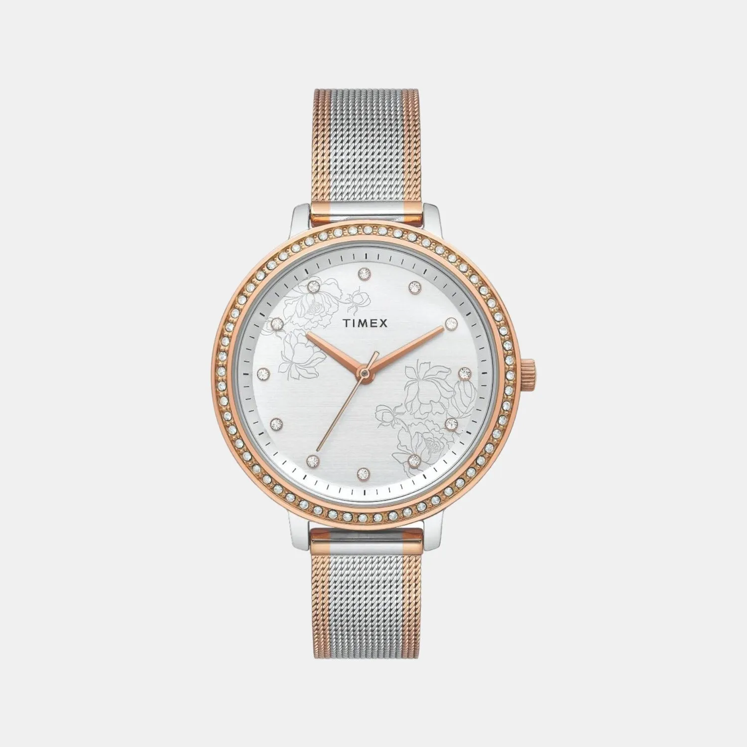 Women Silver Analog Stainless Steel Watch TWEL14703