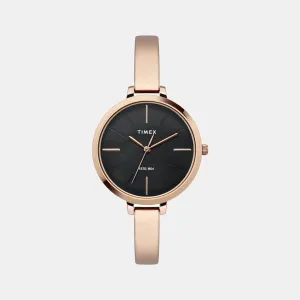 Women's Black Analog Stainless Steel Watch TWEL12805