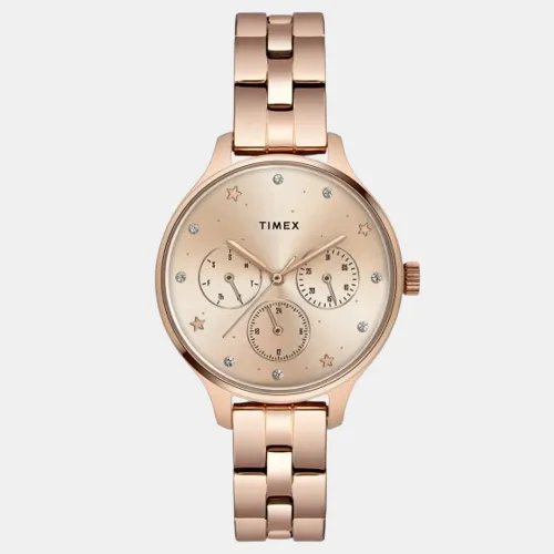 Women's Rose Gold Analog Brass Watch TWEL14814