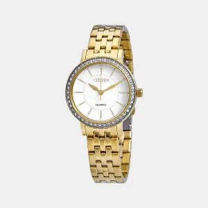 Women's White Analog Stainless Steel Watch EL3042-84A