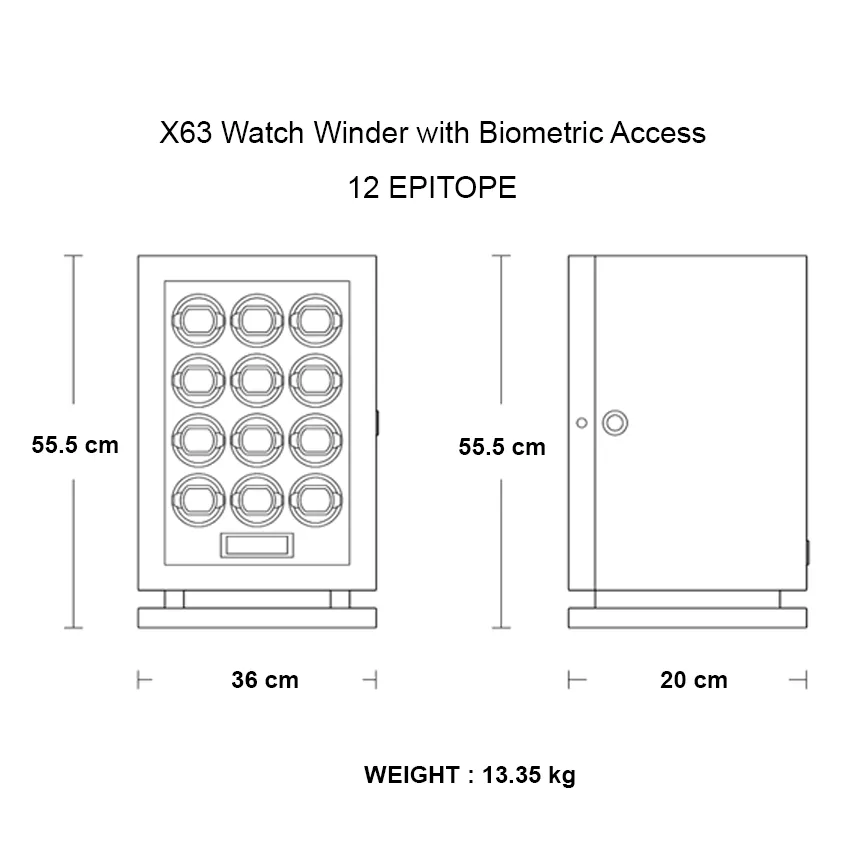 X63 Watch Winder with Biometric Access - 12 Epitope