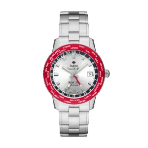 Zodiac Super Sea Wolf GMT World Time Silver